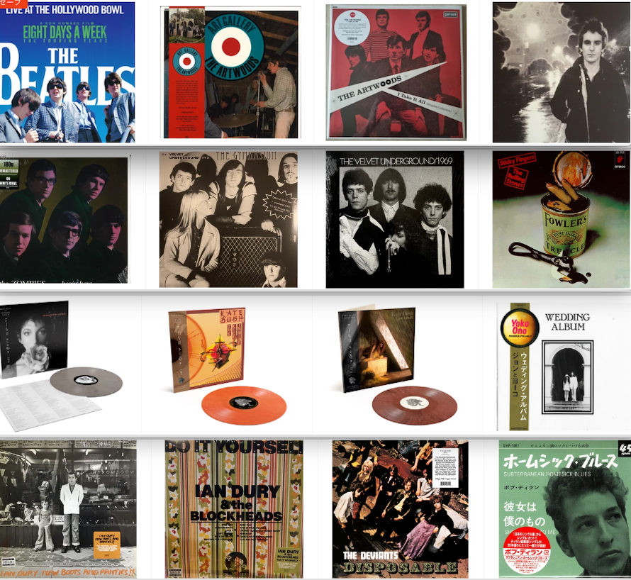 <一家に一枚> 温故知新60’s〜70’s ロックのど定番名作再発LP 、7" x 57点入荷中!