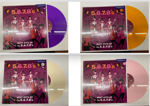 The 5.6.7.8's ベストLP OZツアー記念5種カラー盤入荷!