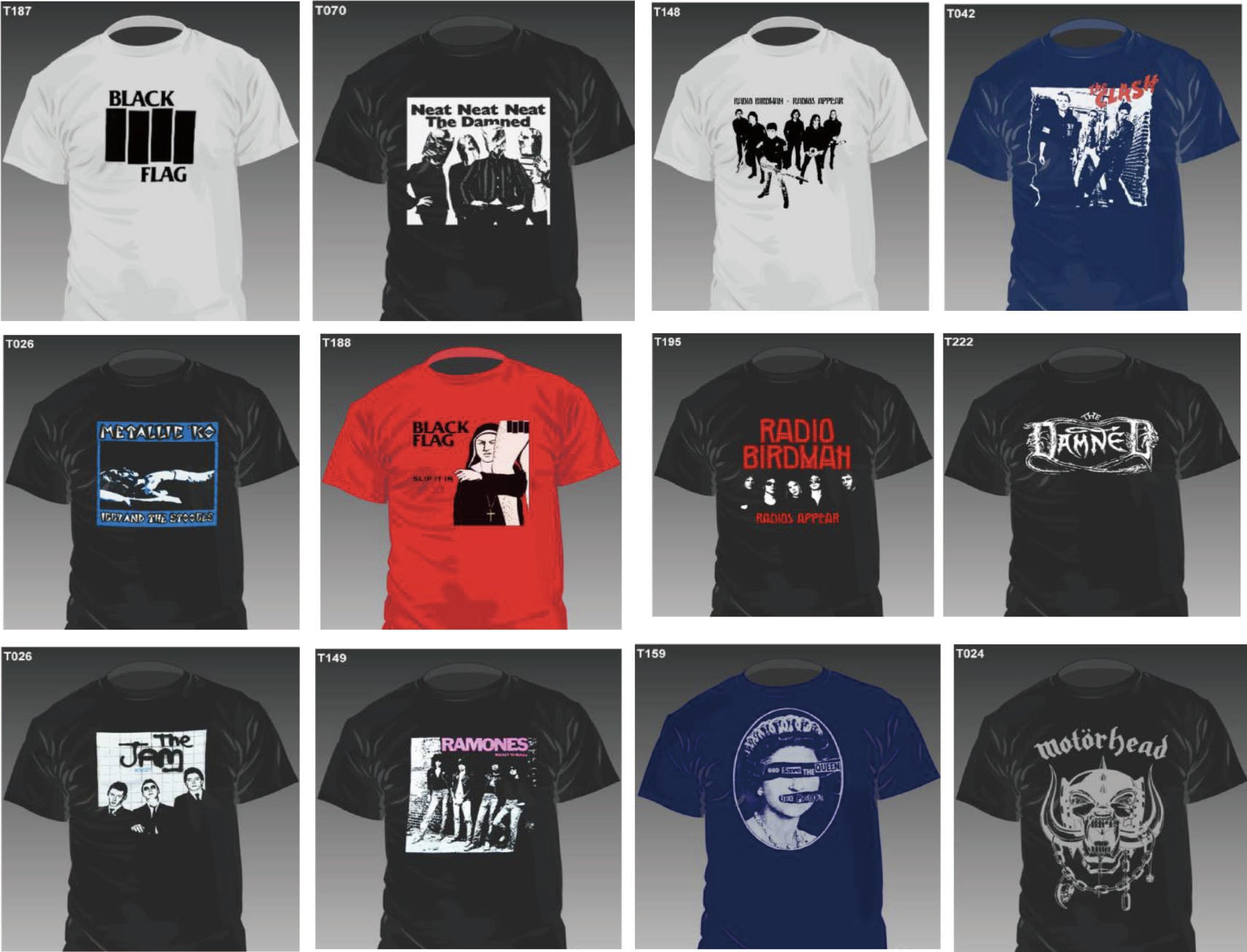 【分売不可】バンドTシャツセット【パンク・ハードコア】 パンク、ハードコア定番T-シャツ再入荷中！