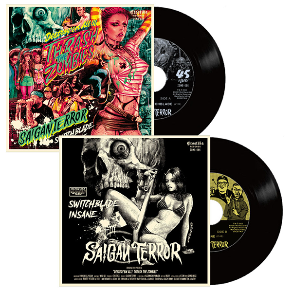 SAIGAN TERROR (サイガン・テラー) - “Destroy’em All! Thrash the Zombies” Original Sound Track (Japan 500 Limited 7" / タイムボム特別先行予約商品)