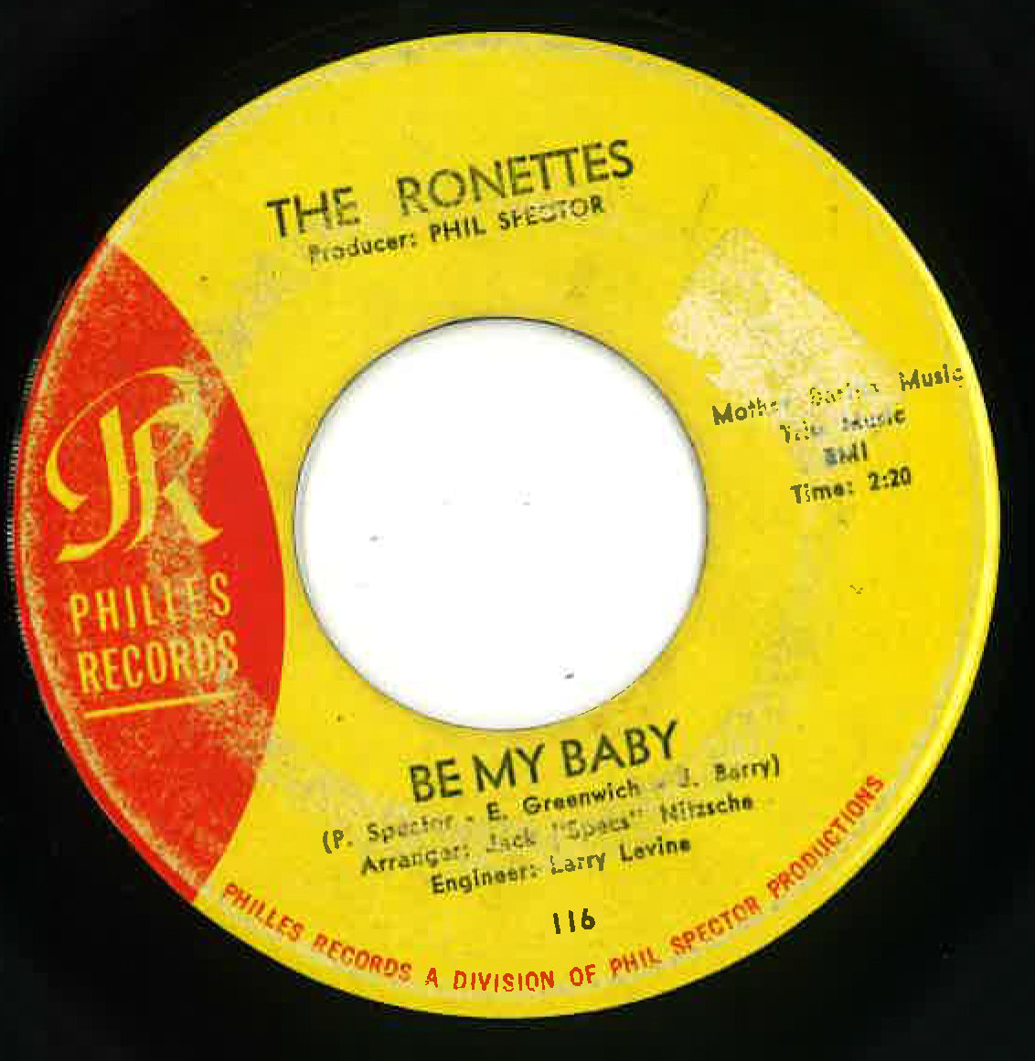 RONETTES, THE (ザ・ロネッツ) - Be My Baby (US '63 オリジナル 7インチ)