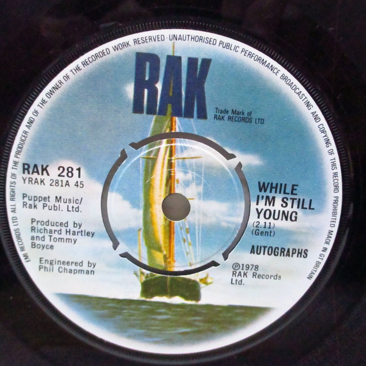 AUTOGRAPHS (オートグラフス) - While I’m Still Young (UK オリジナル 7"/光沢固紙折り返しジャケ) '78年唯一シングル!パワーポップ名作