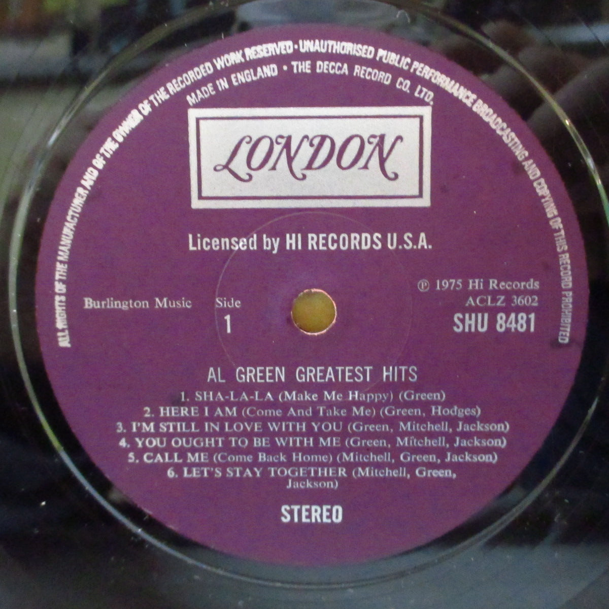 AL GREEN (アル・グリーン) - Greatest Hits (UK '75 オリジナル・ステレオ LP/表面コーティング・ジャケ) 黄金期ベスト10曲!