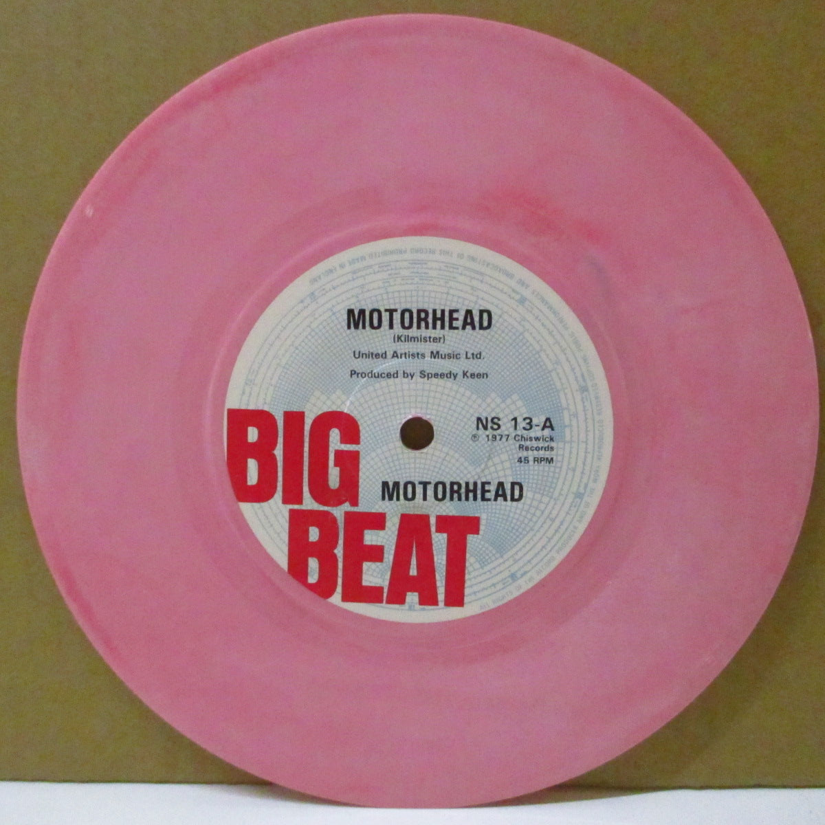 MOTORHEAD (モーターヘッド) - Motorhead (UK '79 限定再発「ピンクヴァイナル」7インチ+黒色固紙ジャケ)