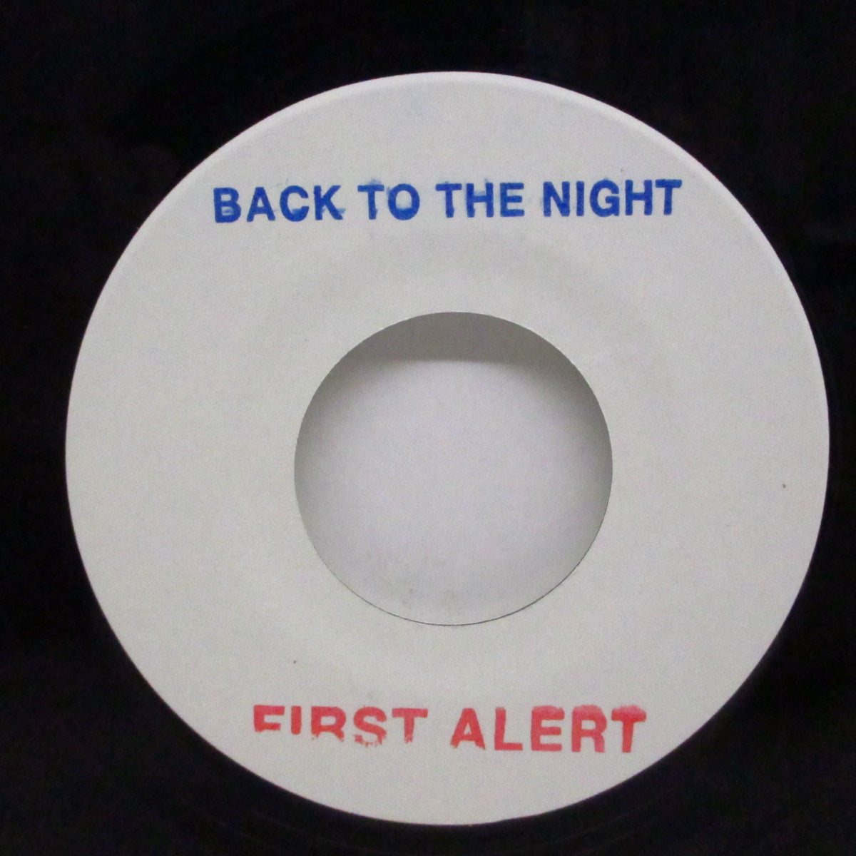 FIRST ALERT (ファースト・アラート) - Back To The Night (Japan '98 オリジナル 7"/ダイカット「スタンプ」ジャケ)