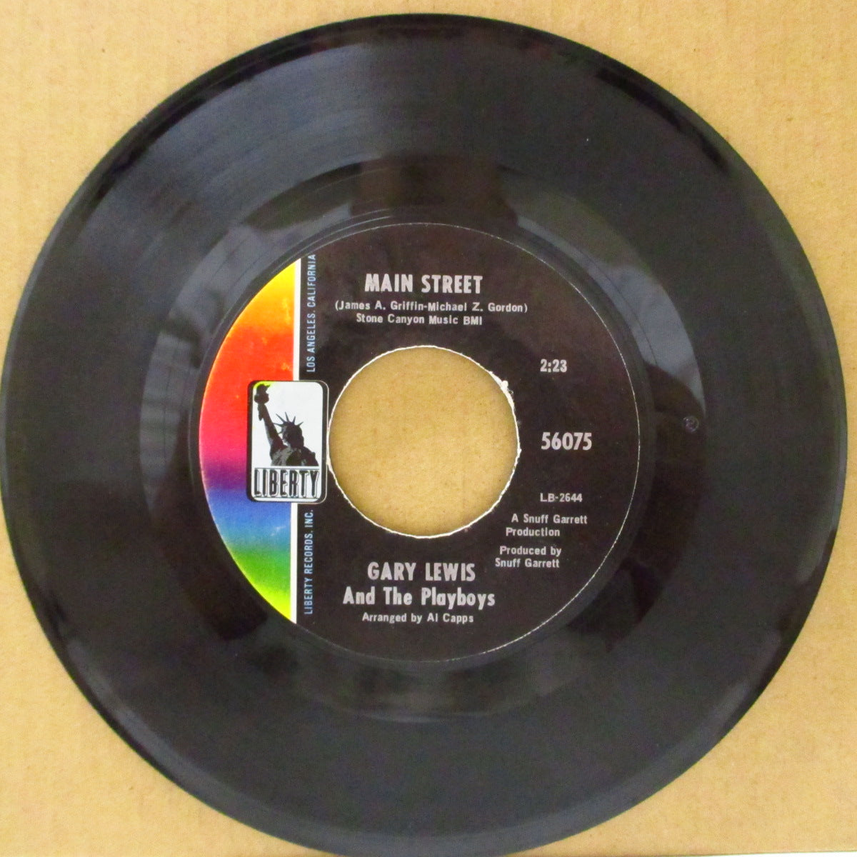 GARY LEWIS & THE PLAYBOYS (ゲイリー・ルイス&ザ・プレイボーイズ) - Main Street / C. C. Rider (US '68 オリジナル 7インチ)サンシャイン・ポップ隠れ名曲!