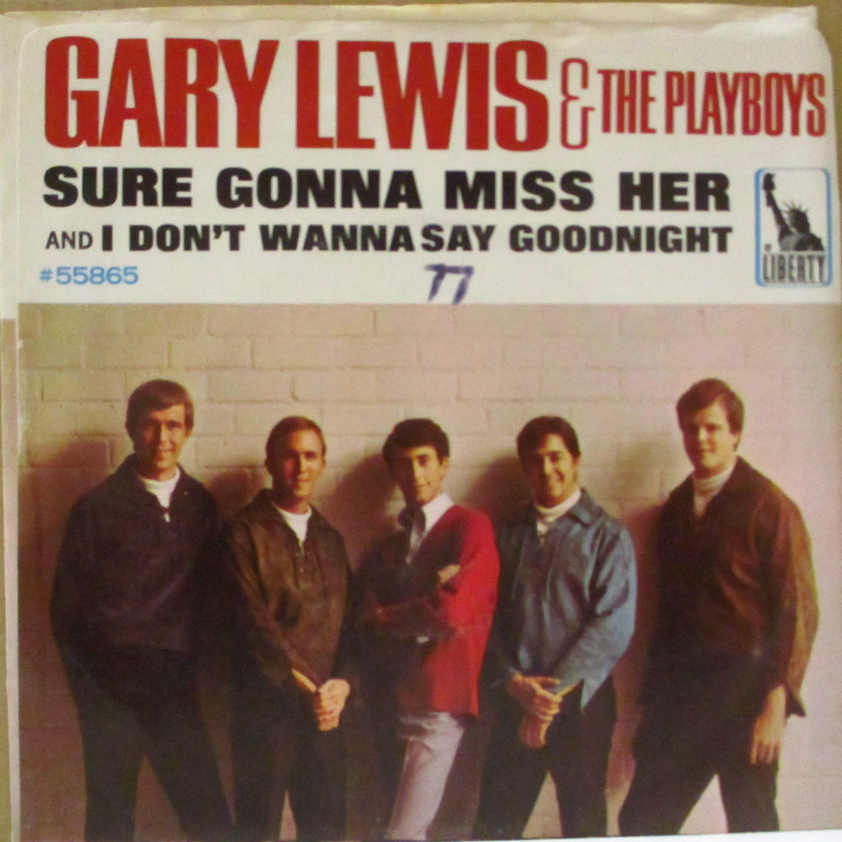 GARY LEWIS & THE PLAYBOYS (ゲイリー・ルイス&ザ・プレイボーイズ) - Sure Gonna Miss Her (US '66 オリジナル・ジャケ付 7インチ) トロピカル・ラテン調美メロ・ポップ!