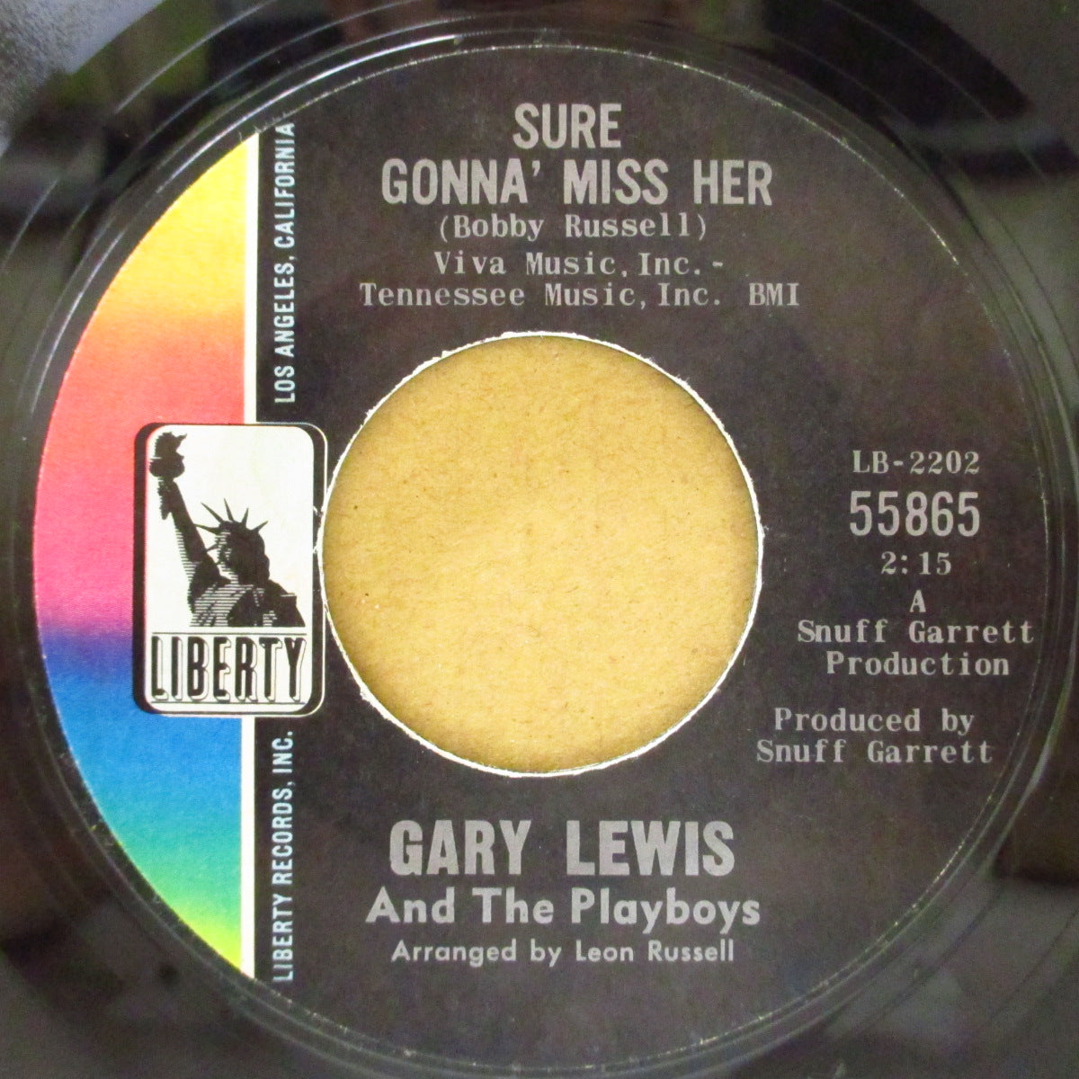 GARY LEWIS & THE PLAYBOYS (ゲイリー・ルイス&ザ・プレイボーイズ) - Sure Gonna Miss Her (US '66 オリジナル・ジャケ付 7インチ) トロピカル・ラテン調美メロ・ポップ!