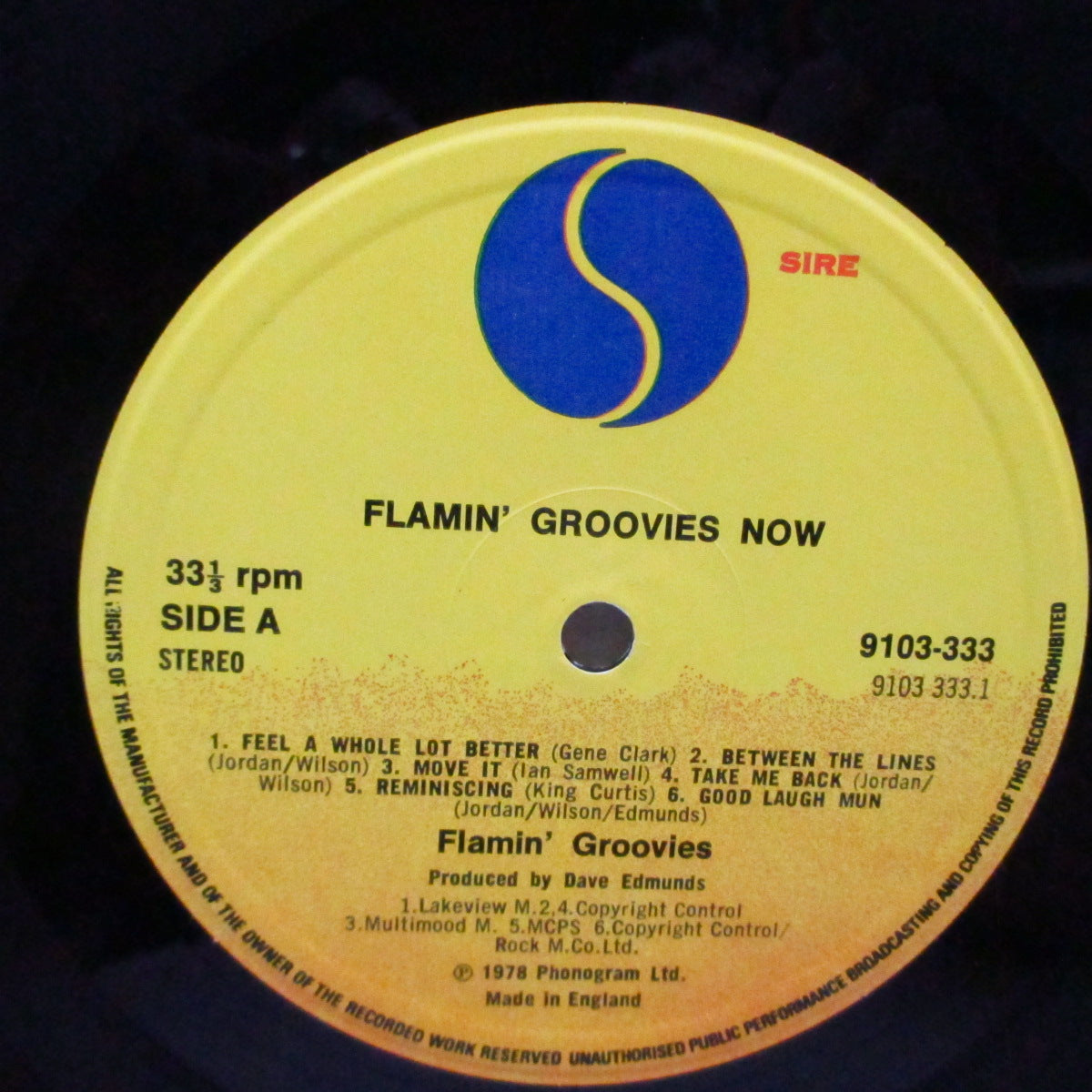 FLAMIN’ GROOVIES (フレイミン・グルーヴィーズ) - Now (UK 初回オリジナル「12曲入」LP+インナー/9103-333)