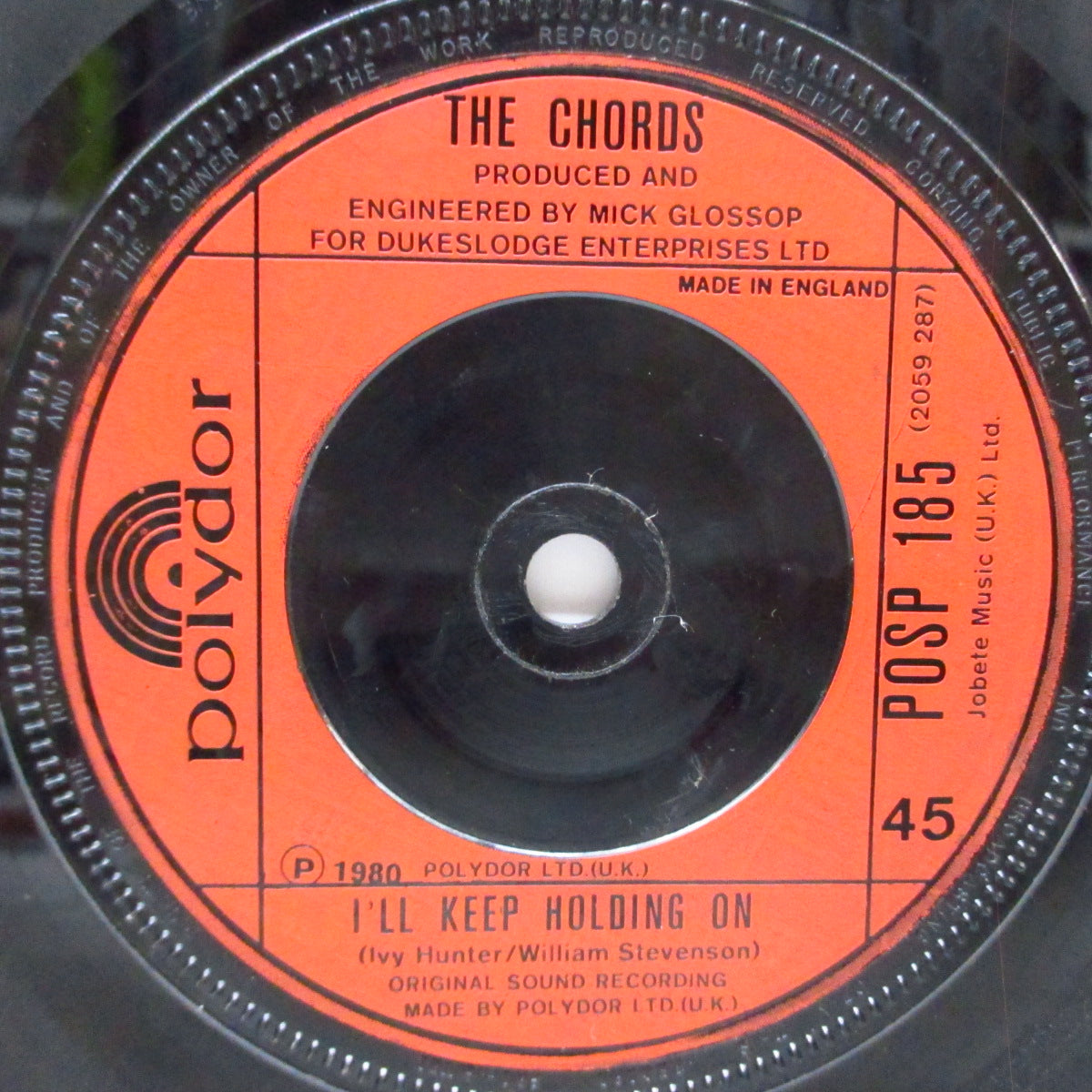 CHORDS, THE (ザ・コーズ) - In My Street (UK オリジナル 7"/カンパニースリーブ) '80年6th シングル!