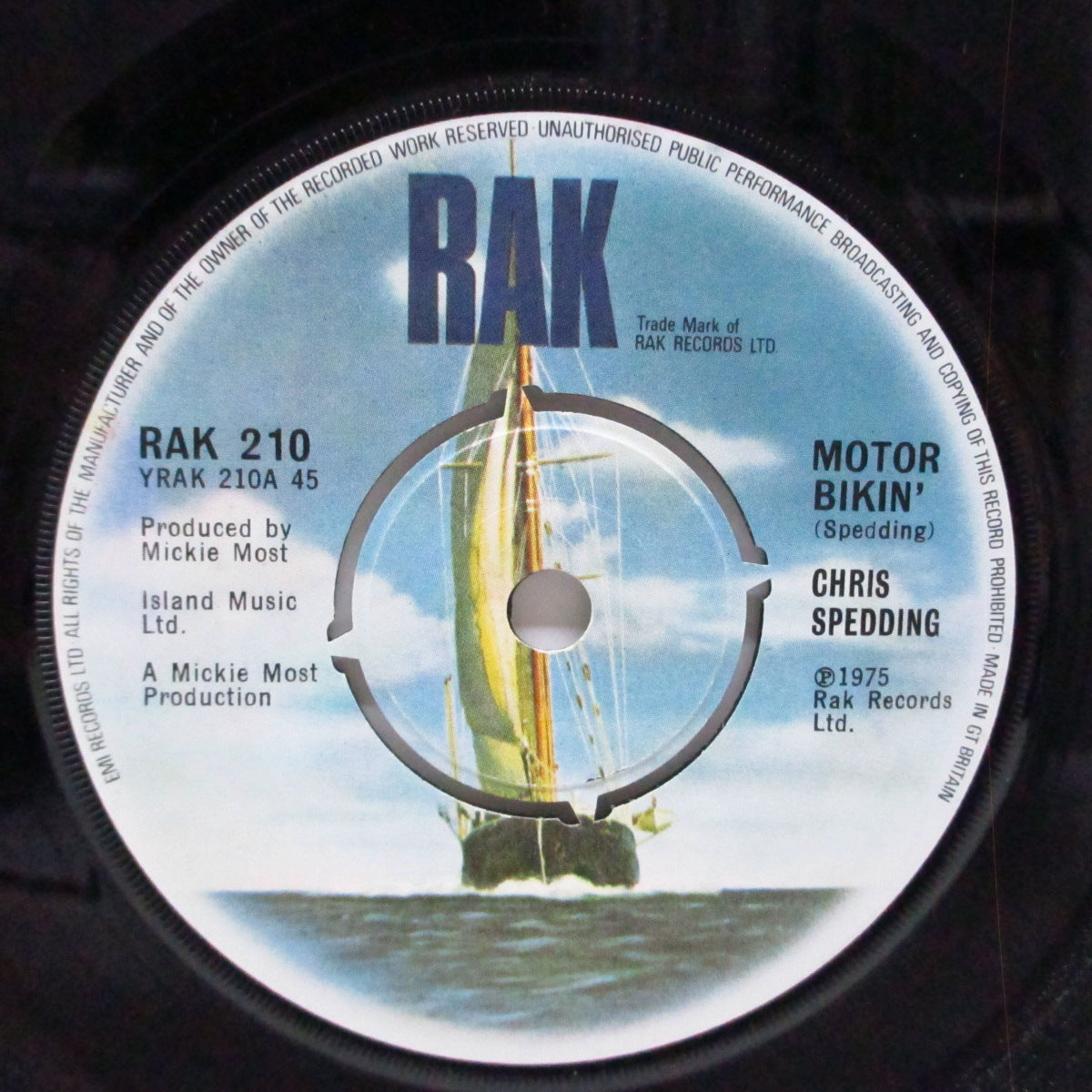 CHRIS SPEDDING (クリス・スペディング) - Motor Bikin' (UK オリジナル 7"/カンパニースリーブ) '75年ソロヒット曲!