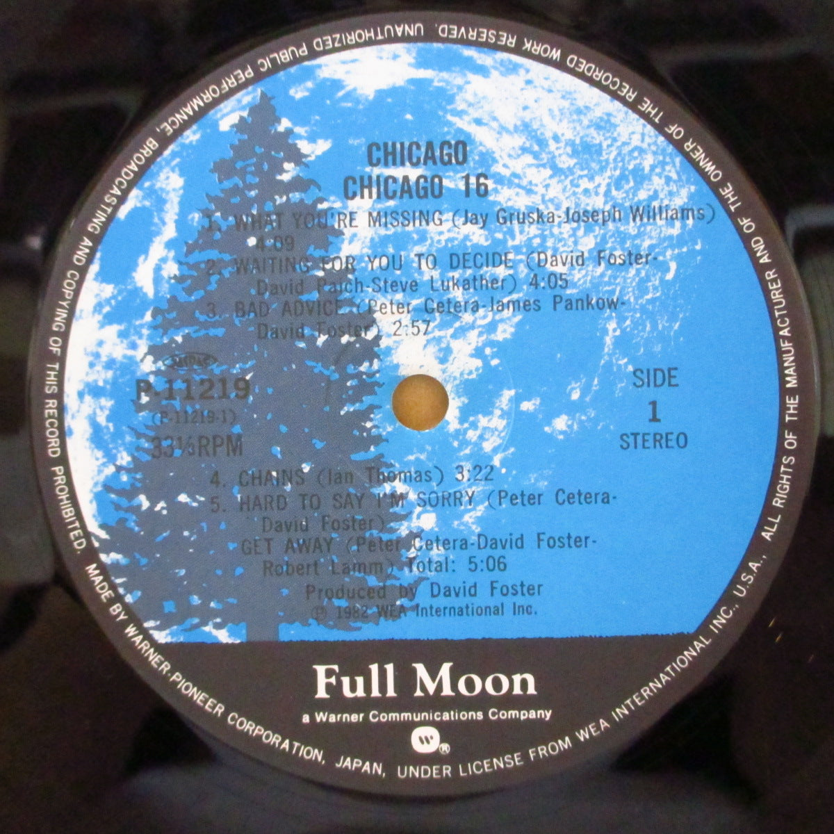 CHICAGO (シカゴ) - ラヴ・ミー・トゥモロウ - Chicago 16 (Japan オリジナル LP+黒帯, インサート) '82年13thアルバム