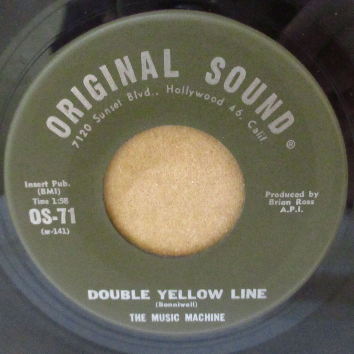 MUSIC MACHINE, THE (ザ・ミュージック・マシーン) - Double Yellow Line (US '67 オリジナル「曲名訂正ラベ」 7インチ) アシッド・イーターのカヴァ原曲ガレージ古典!