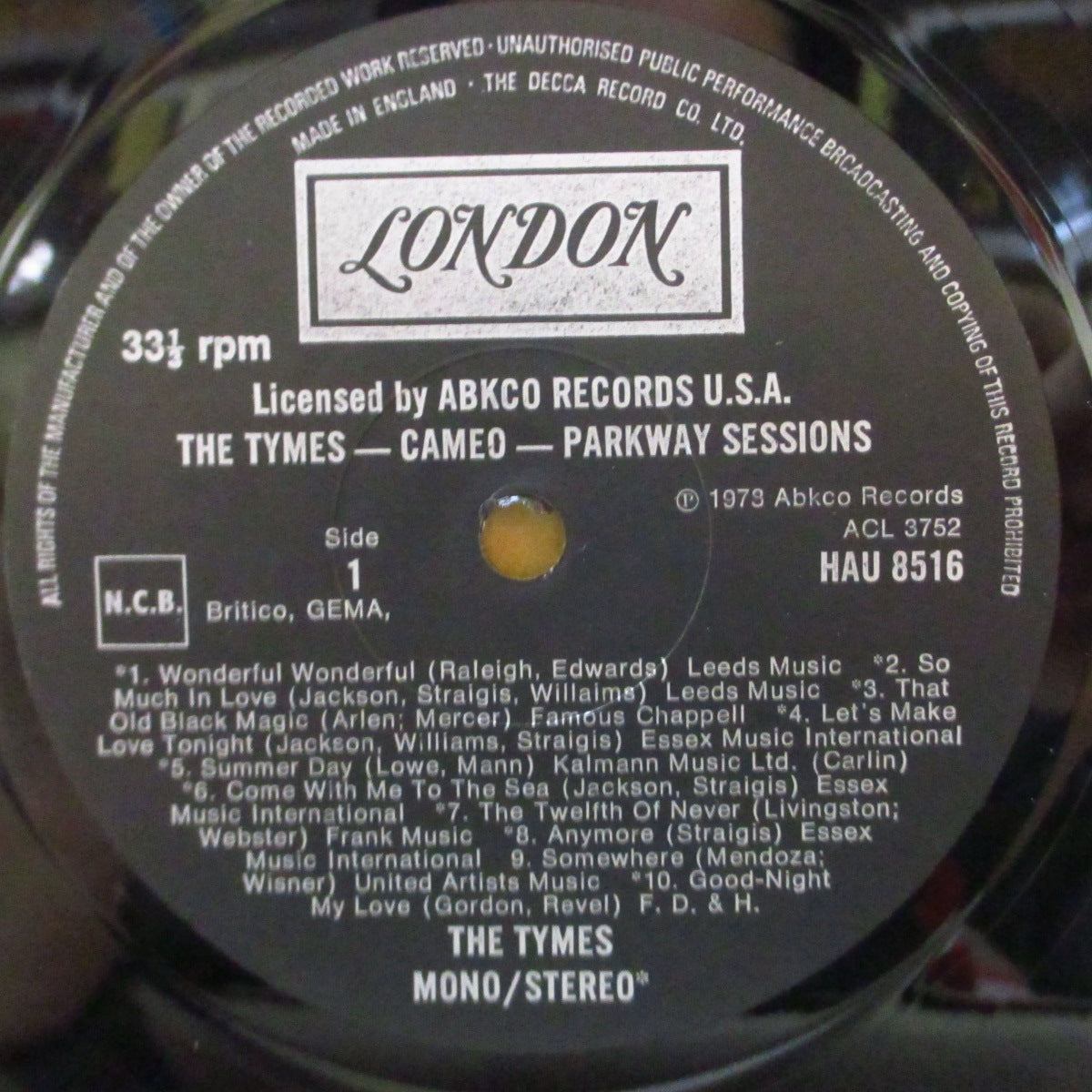 TYMES, THE (ザ・タイムス) - Cameo-Parkway Sessions (UK '78 オリジナル LP/表面コーティング・ジャケ)大名曲「So Much In Love」他、黄金期ベスト