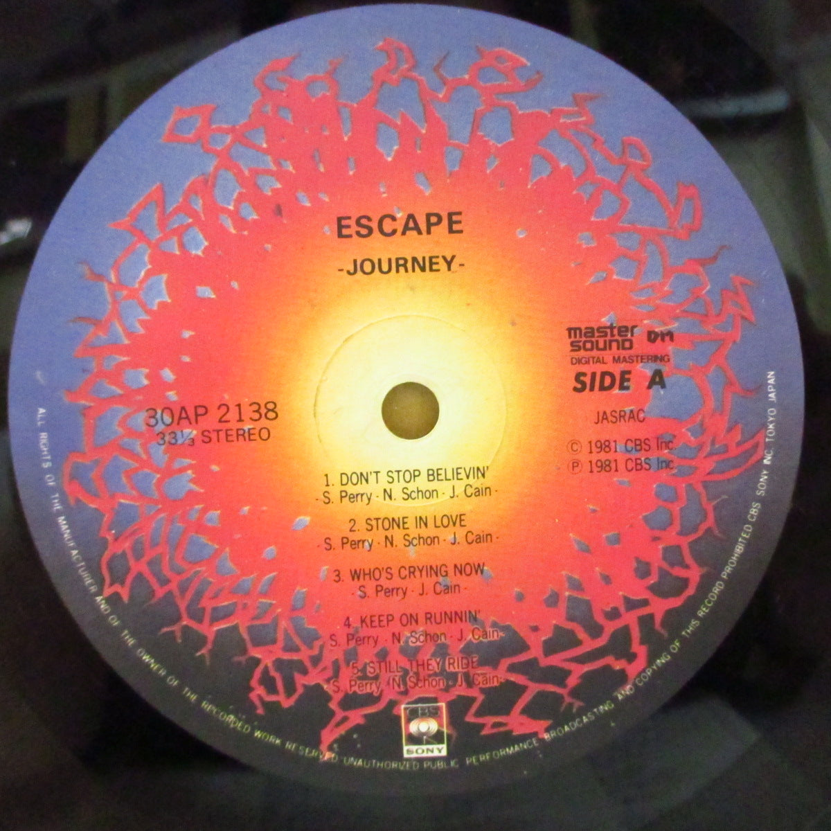 JOURNEY (ジャーニー) - Escape (Japan 限定「高音質デジタルマスタリング」 LP+帯, 固紙&ソフト紙インナー, インサート) '81年7thアルバム