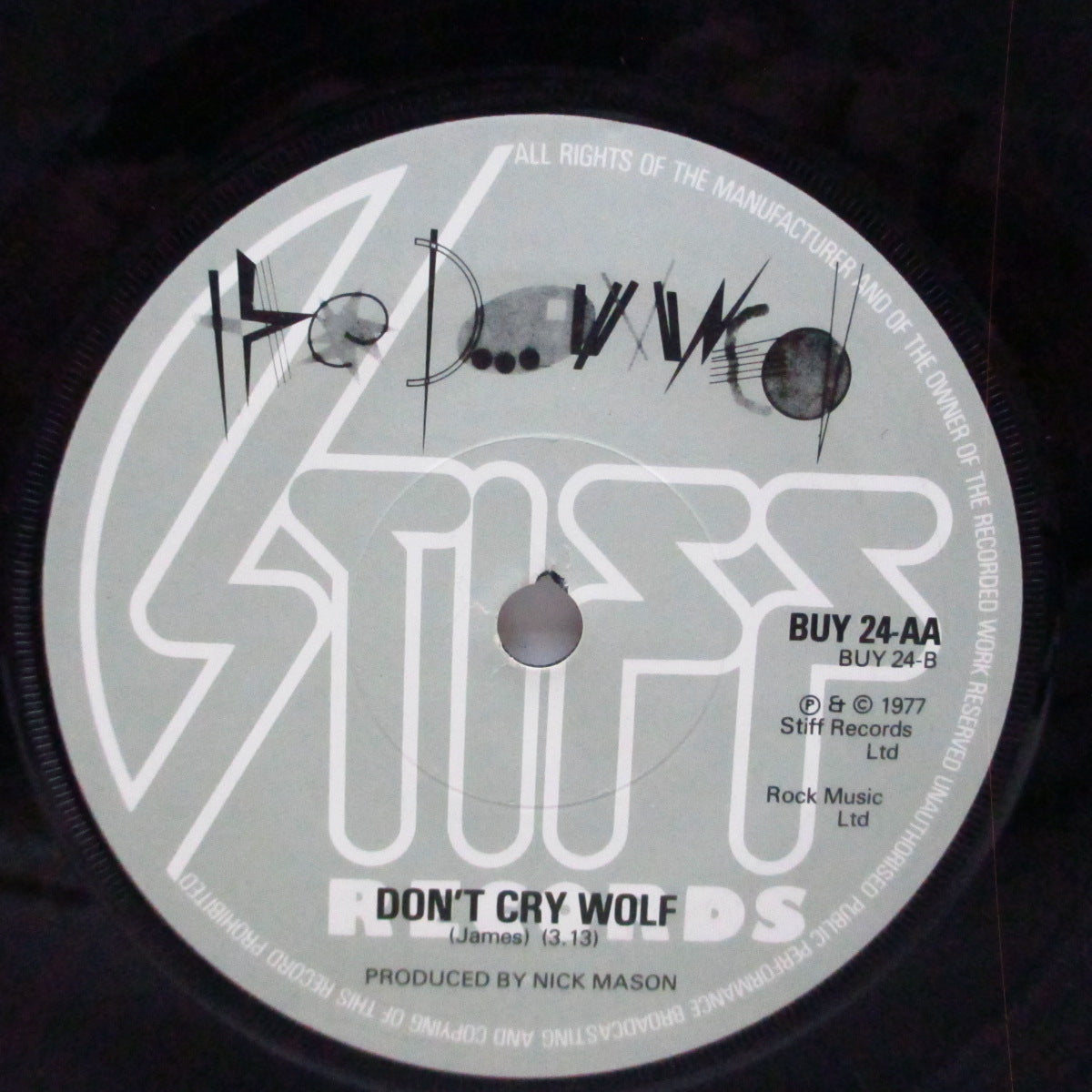 DAMNED, THE (ザ ・ダムド) - Don't Cry Wolf (UK '81再発「フラットセンター」黒盤 7") '77年5th シングル!