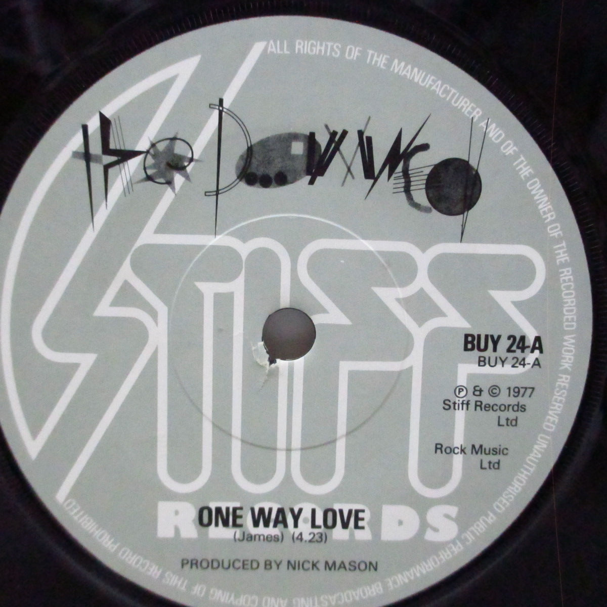 DAMNED, THE (ザ ・ダムド) - Don't Cry Wolf (UK '81再発「フラットセンター」黒盤 7") '77年5th シングル!