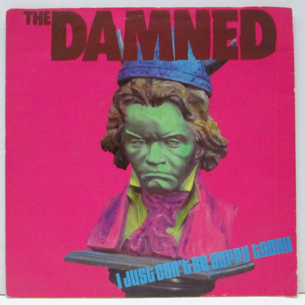 DAMNED, THE (ザ ・ダムド) - I Just Can't Be Happy Today (UK 「ミスプレス」ラウンドセンター 7"/光沢固紙折り返しジャケ) 両面ともA面ラベ のミスプレス!