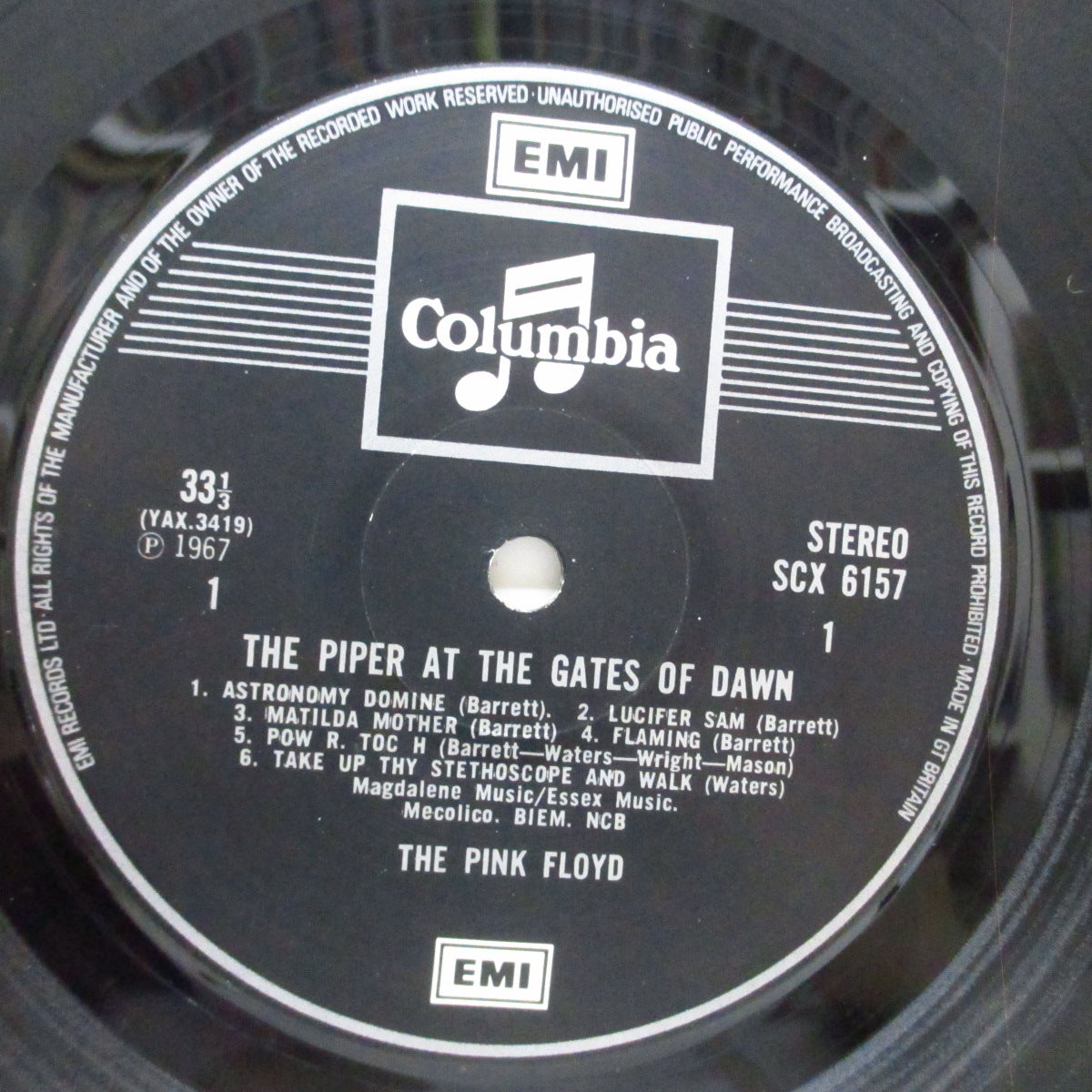 PINK FLOYD (ピンク・フロイド) - Piper At The Gate Of Dawn (UK 70's 再発 2xEMIロゴ「黒/銀ラベ」ステレオ LP/表面コーティング折り返し無ジャケ)