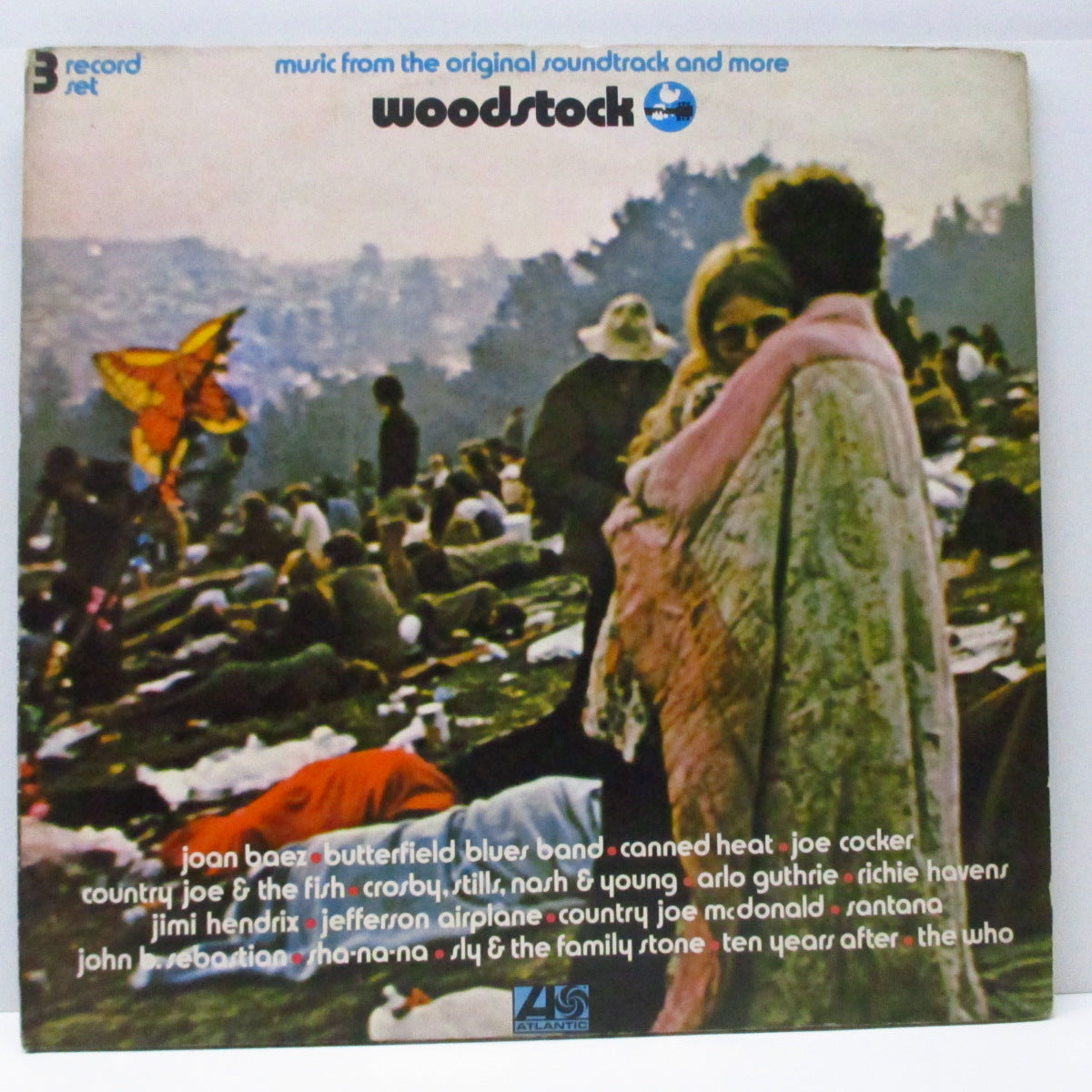 O.S.T. (映画『ウッドストック/愛と平和と音楽の三日間』サントラ盤!) - Woodstock (UK オリジナル「オレンジ&プラム」ラベ 3xLP/上開き三面見開ジャケ)