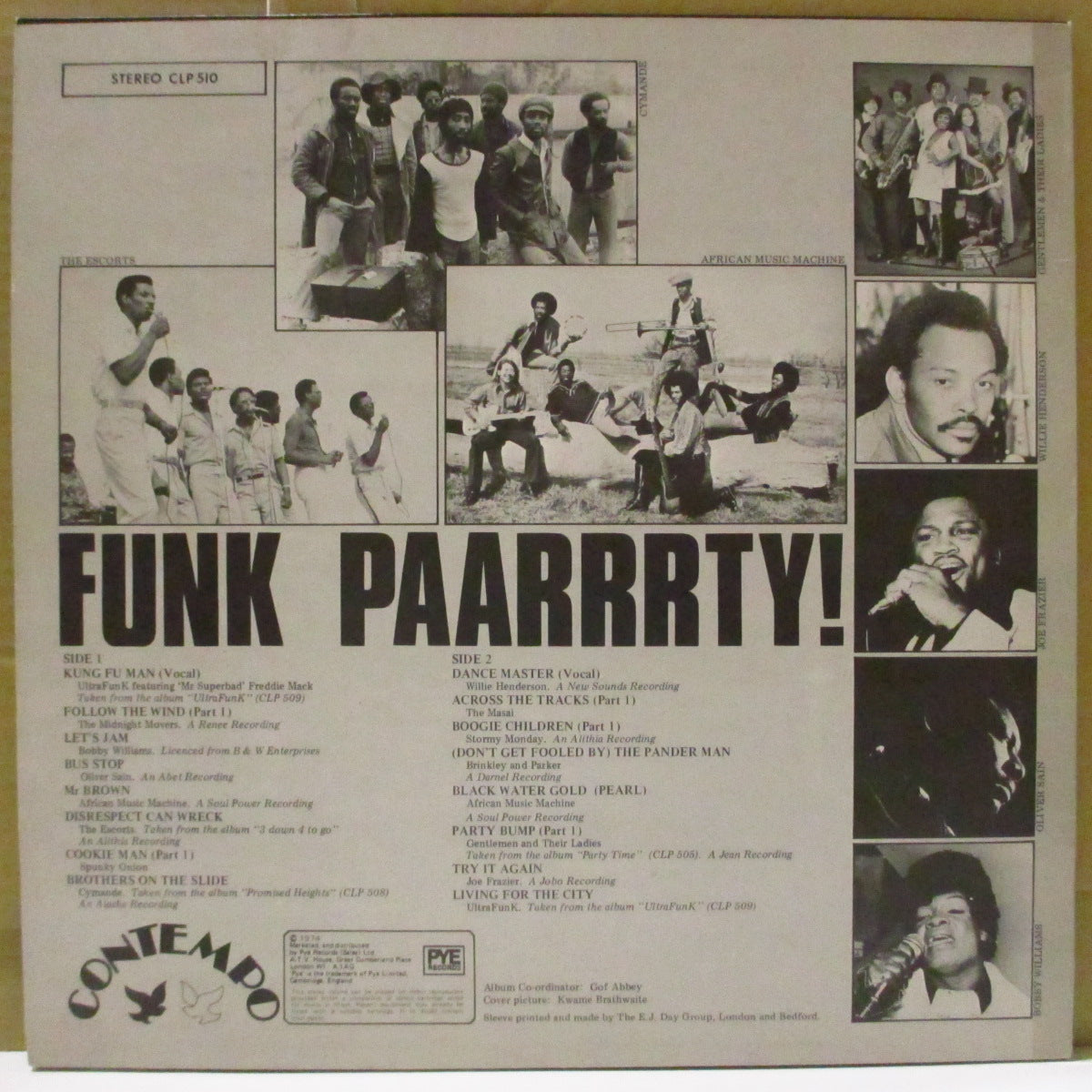 V.A. (英米マイナーディープ・ファンク・レアトラック満載!) - Sixteen Tracks Of Non-Stop Superfunk - Funk Paarrrty ! (UK '74 オリジナル・ステレオ LP/表面コーティング・ジャケ)