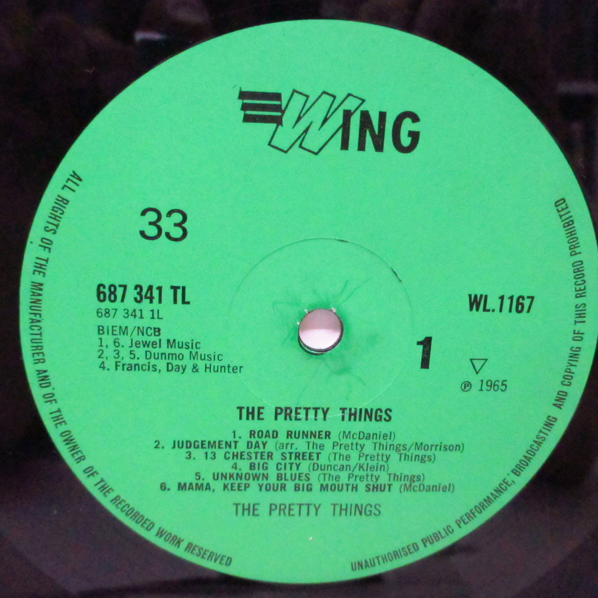 PRETTY THINGS (プリティ・シングス) - The Pretty Things (1st) (UK '67 再発「モノラル」LP+表面コーティング三面折り返しジャケ/WL 1167) オリジナル盤とはジャケ違い!