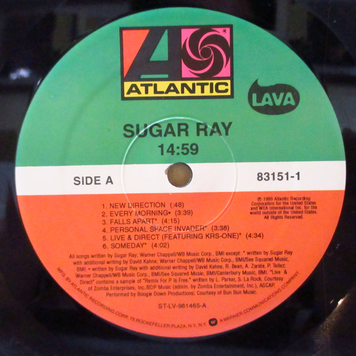 SUGAR RAY (シュガー・レイ) - 14:59 (US オリジナル LP+インサート) '99年3rdアルバム