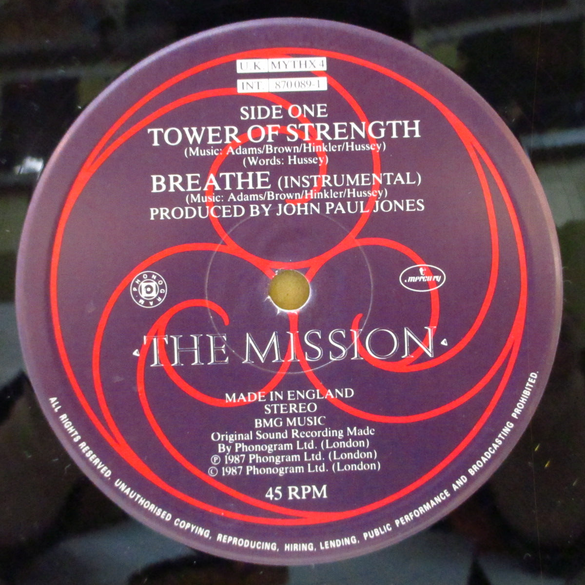 MISSION, THE (ザ・ミッション) - Tower Of Strength +3 (UK '88 オリジナル4曲入り 12インチ/特殊加工ざら紙ジャケ)