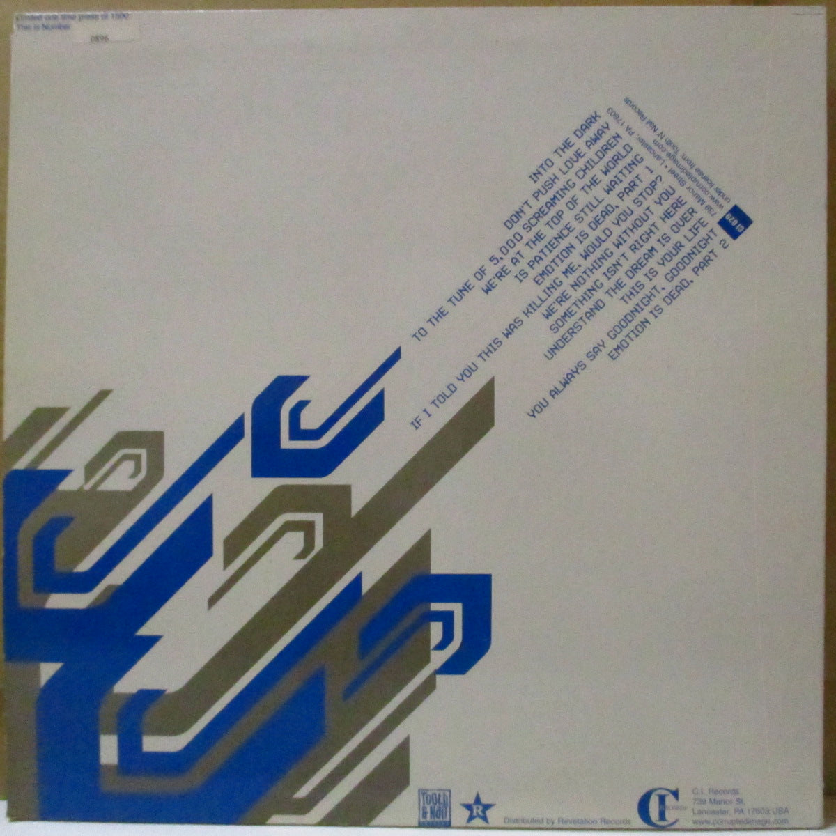 JULIANA THEORY, THE (ザ・ジュリアナ・セオリー) - Emotion Is Dead (US 1,500枚限定「グレーマーブルヴァイナル」 LP+インサート/ナンバリング入り光沢ジャケ) '02年2ndアルバム