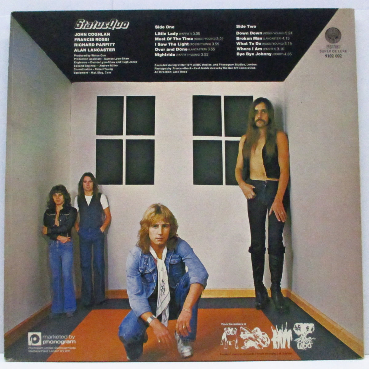 STATUS QUO (ステイタス・クオー) - On The Level (UK オリジナル LP#1/ざら紙見開ジャケ)