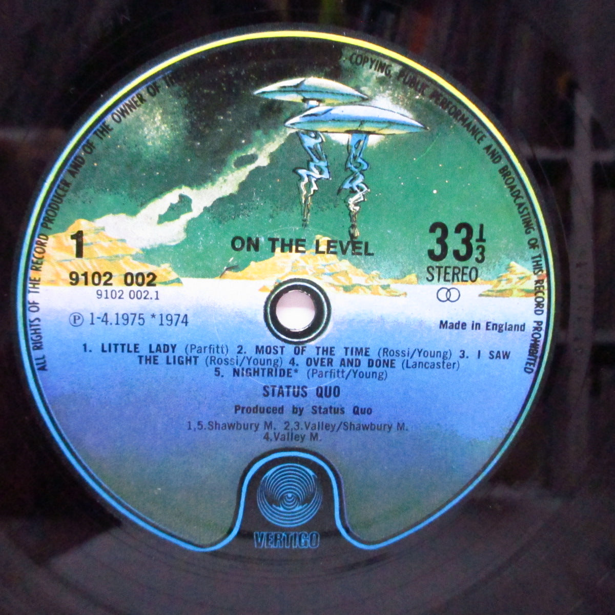 STATUS QUO (ステイタス・クオー) - On The Level (UK オリジナル LP#1/ざら紙見開ジャケ)