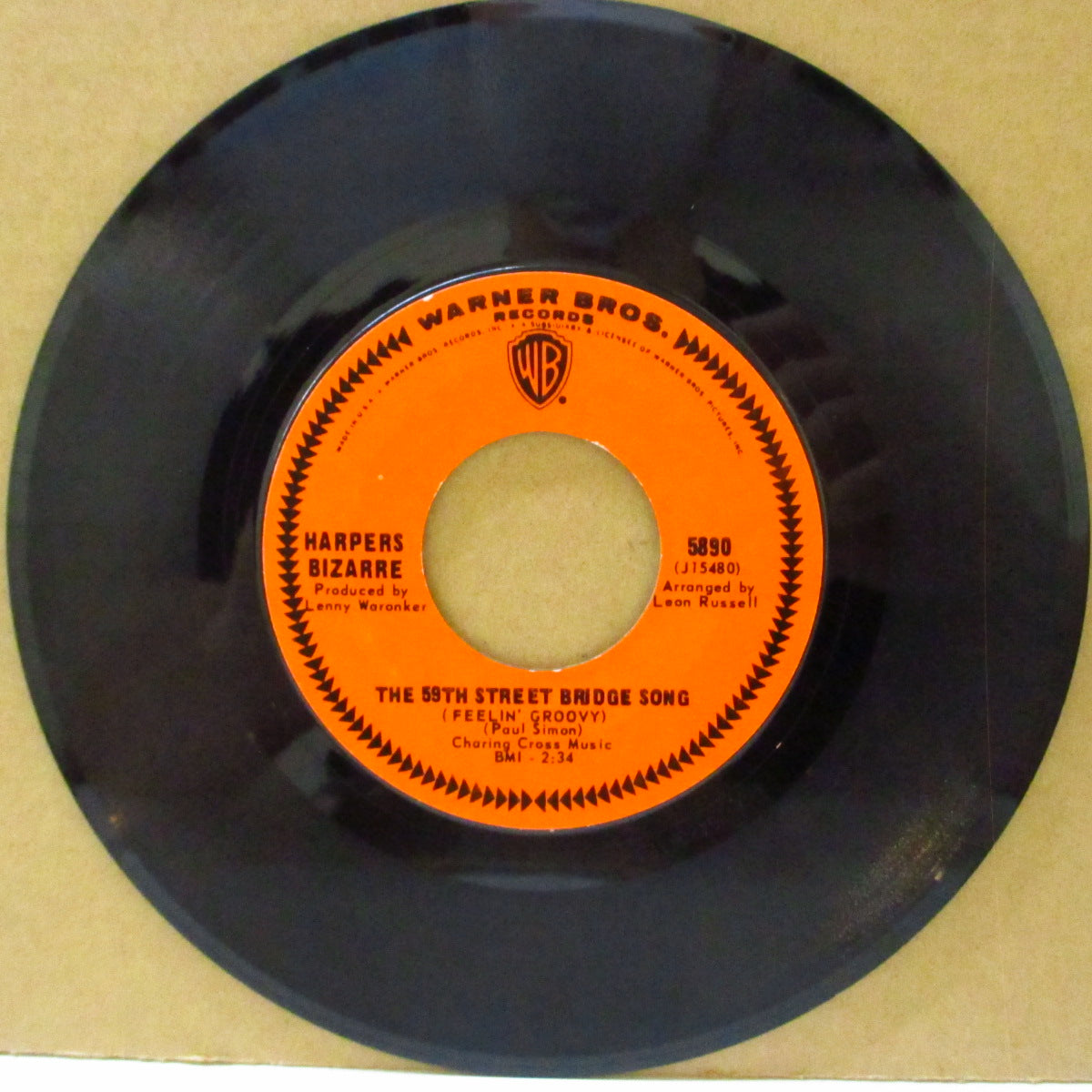 HARPERS BIZARRE (ハーパース・ビザール) - The 59th Street Bridge Song (US '67 オリジナル7インチ)サイモン&ガーファンクル名曲の脱力ソフトロック・カバー!