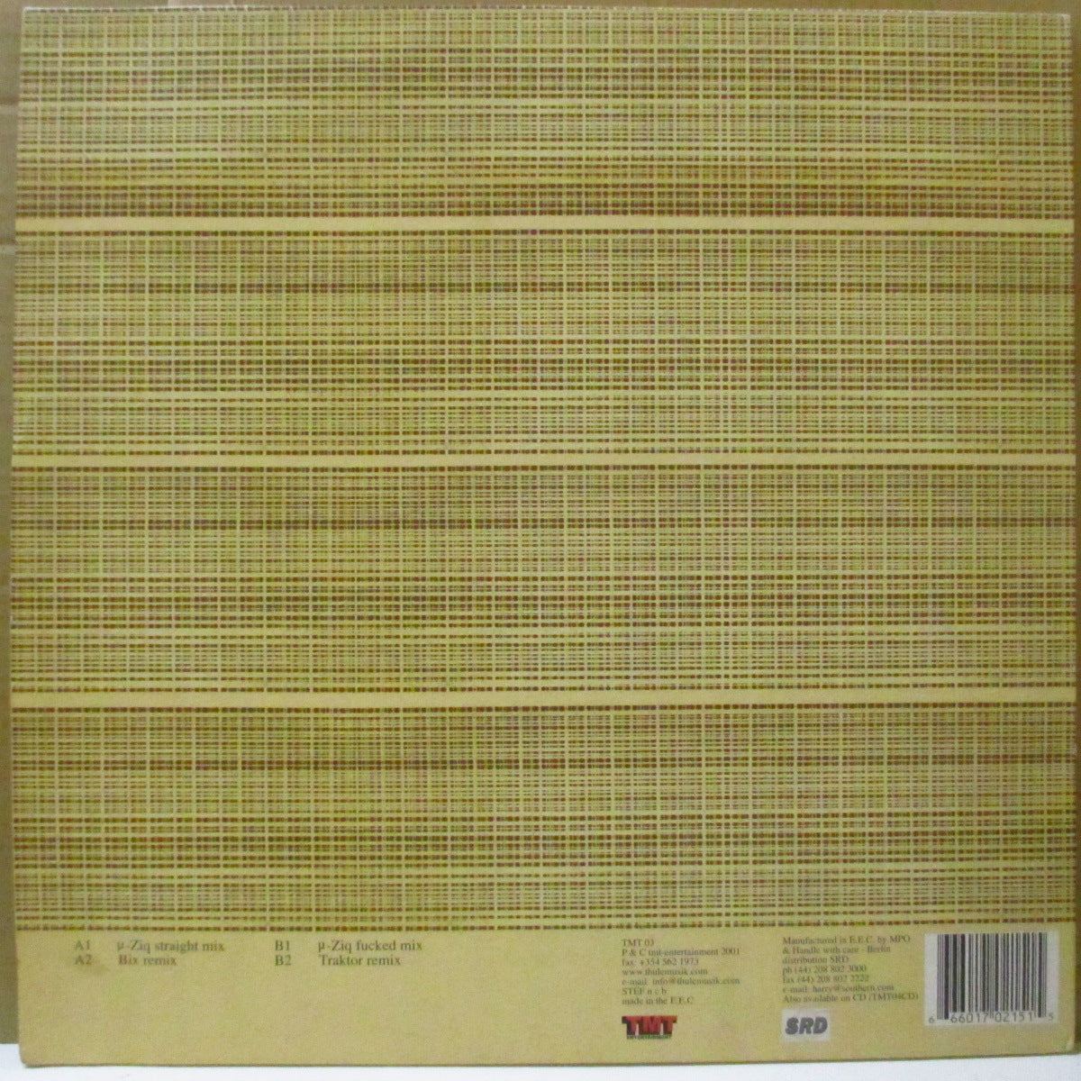 MUM (ムーム) - Remixed (Iceland オリジナル4曲入り 12インチ/ざら紙ジャケ) '01年リミックスEP