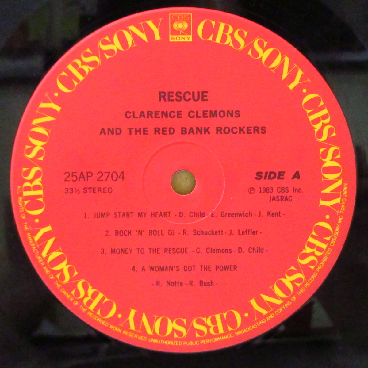 CLARENCE CLEMONS AND THE RED BANK ROCKERS (クラレンス・クレモンズ・アンド・ザ・レッド・ロッカーズ) - レスキュー 影に叫ぶ - Rescue (Japan '83 オリジナル LP+帯, インサート)