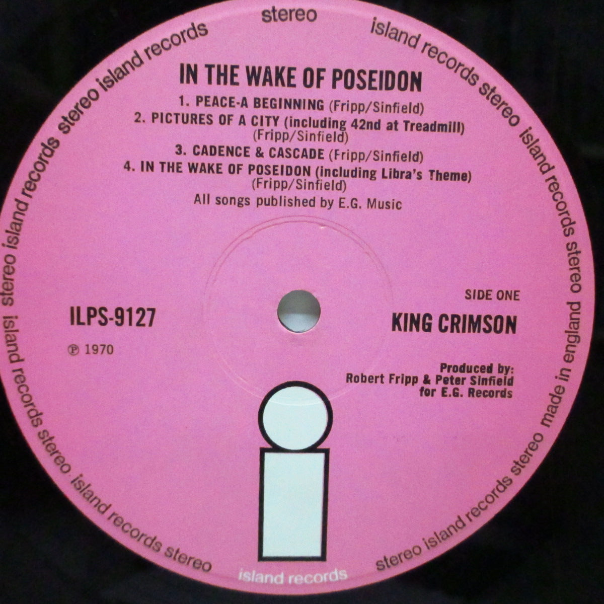 KING CRIMSON (キング・クリムゾン) - In The Wake Of Poseidon (UK オリジナル「白iロゴ有」ピンクラベLP/ざら紙見開ジャケ) マトA1/B1