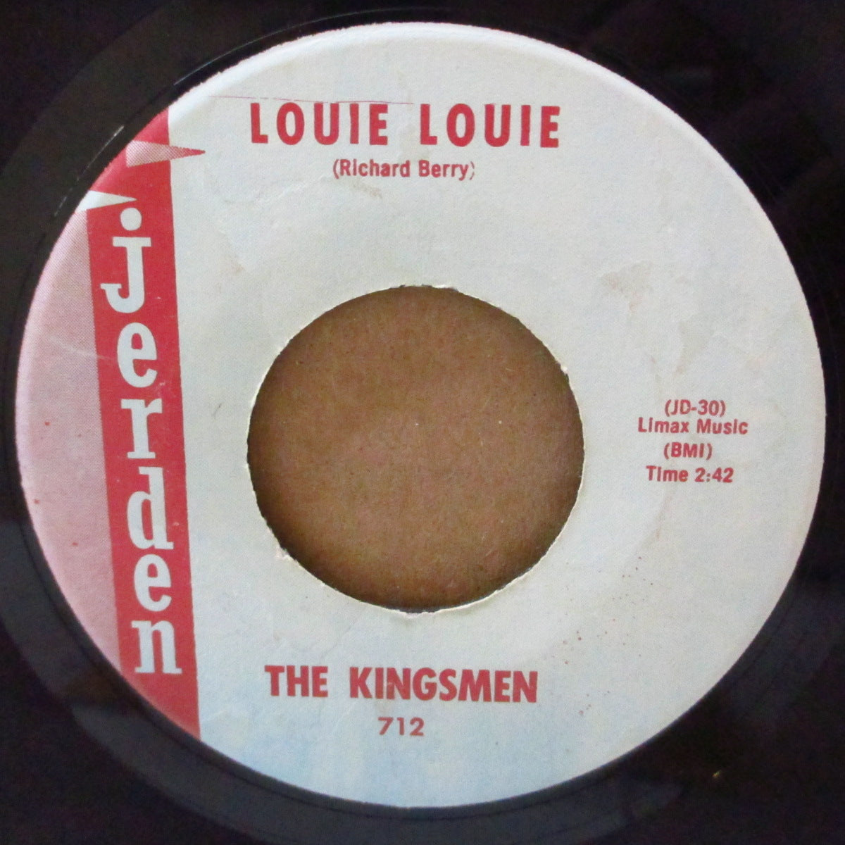 KINGSMEN (キングスメン) - Louie Louie / Haunted Castle (US '63 初回 JERDEN社オリジナル7インチ) 「ルイ・ルイ」カバー名曲の初盤!