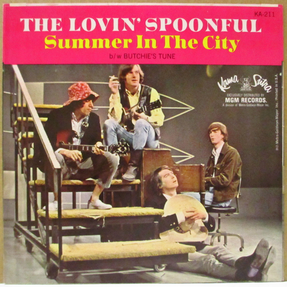 LOVIN' SPOONFUL (ラヴィン・スプーンフル) - Summer In The City (US '66 オリジナル・ジャケ付 7インチ)全米1位のフォーキー・ガレージ・ポップ名曲!