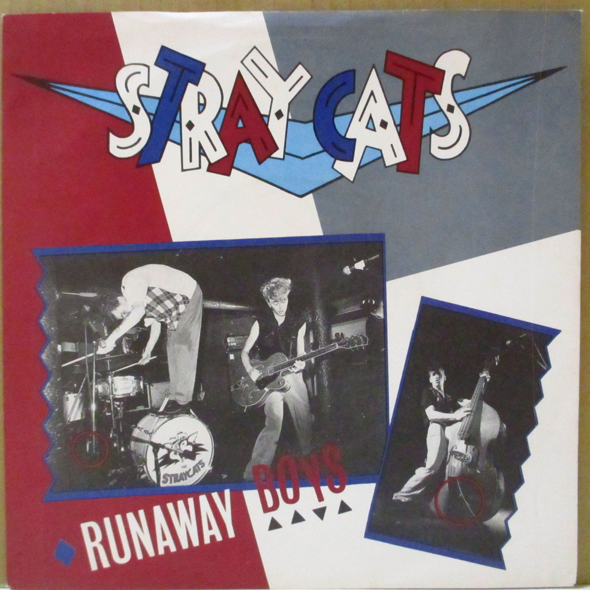 STRAY CATS (ストレイ・キャッツ) - Runaway Boys (UK '80 再発シルバー・プラスチックラベ 7インチ+マット・ソフト紙ジャケ)