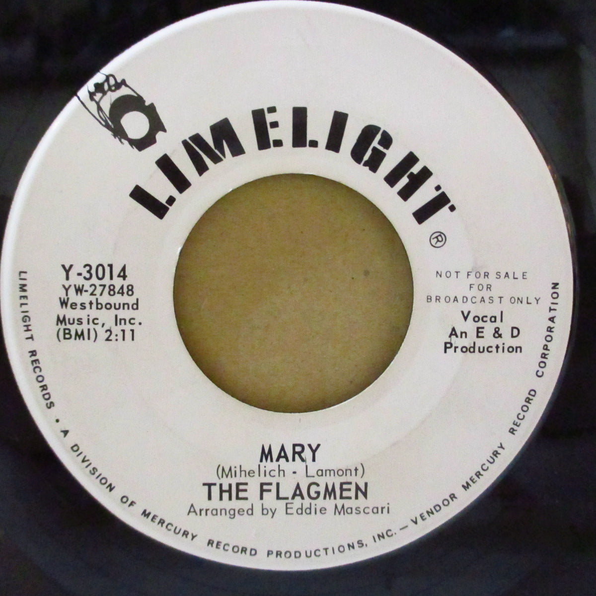 FLAGMEN, THE (ザ・フロッグメン) - Drag Strip U.S.A. / Mary (US '64 プロモ・白ラベ 7インチ)清涼サーフィン・ホットロッド!