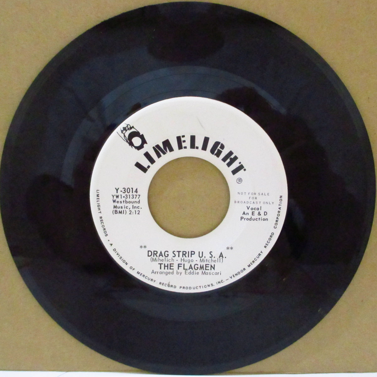 FLAGMEN, THE (ザ・フロッグメン) - Drag Strip U.S.A. / Mary (US '64 プロモ・白ラベ 7インチ)清涼サーフィン・ホットロッド!