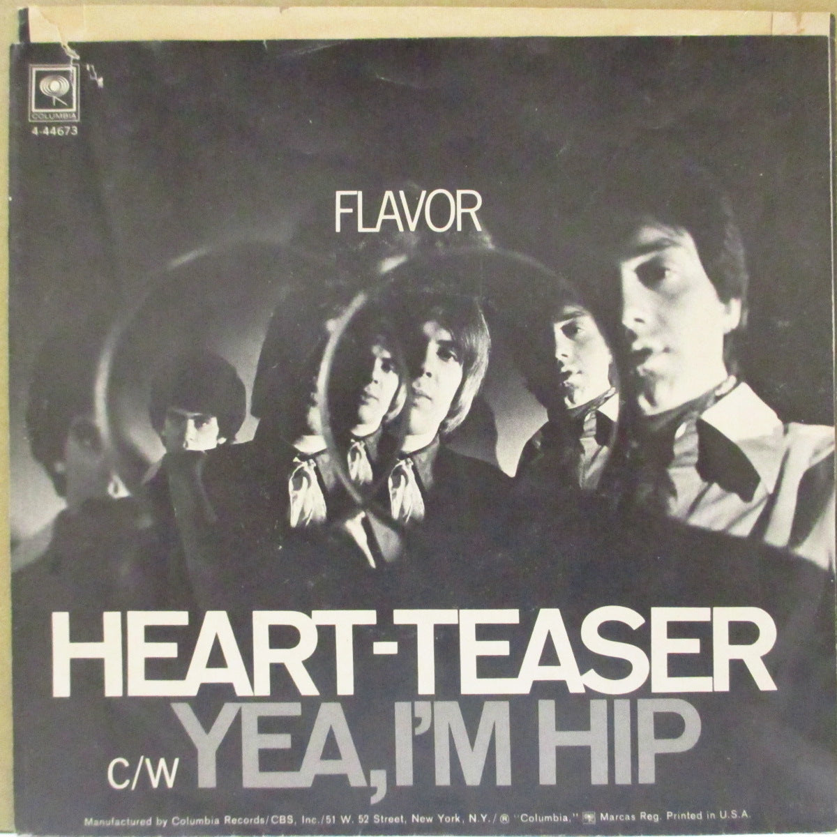 FLAVOR (フレイヴァー) - Yea, I'm Hip / Heart-Teaser (US '68 オリジナル・ジャケ付 7インチ)ファンキーMODガレージ・ノーザン & MODサイケデリック・ノーザン!