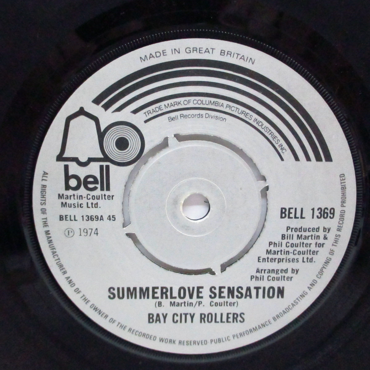 BAY CITY ROLLERS (ベイ・シティ・ローラーズ) - Summerlove Sensation (UK オリジナル 7")