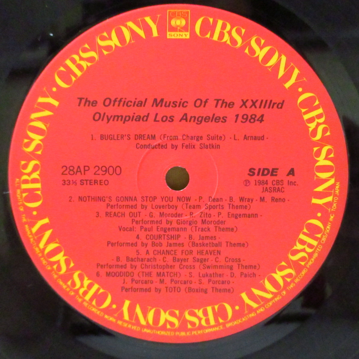V.A. (トト、スティーヴィー・ワンダー、クインシー・ジョーンズ他) - L.A. オリンピック公式アルバム - The Official Music Of The XXIIIrd Olympiad - Los Angeles 1984 (Japan '84 オリジナル LP+帯, ブックレット, ポスター/見開きジャケ)