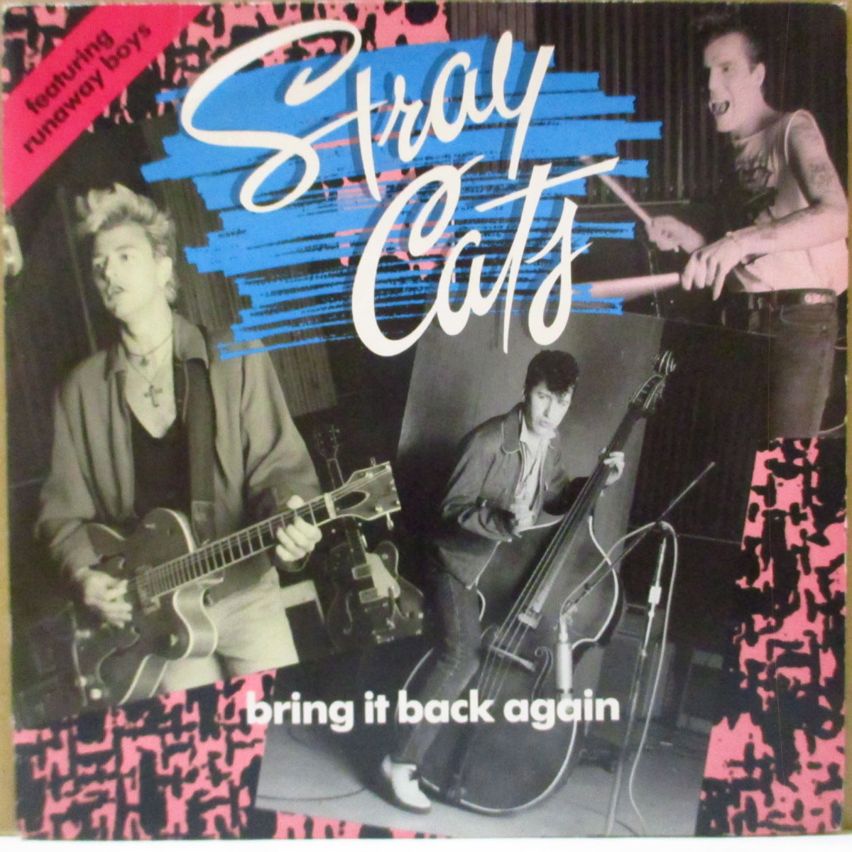 STRAY CATS (ストレイ・キャッツ) - Bring It Back Again (UK 2ndプレス 7インチ+光沢固紙ジャケ)