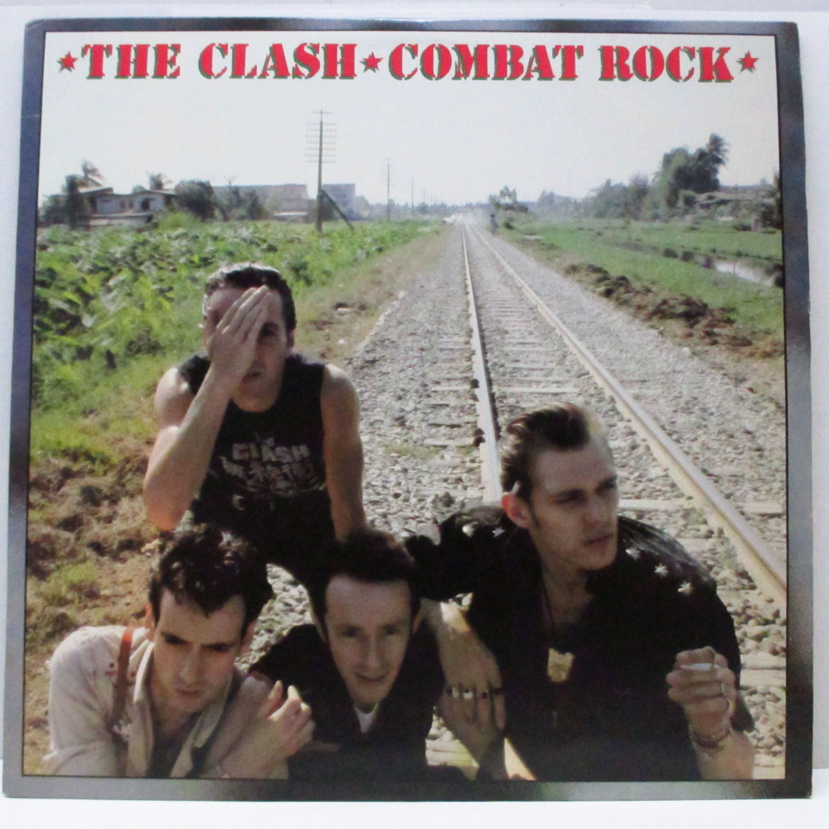 CLASH, THE (クラッシュ) - Combat Rock (US 80' s 再発「青ラベ」LP+歌詞プリントインナー/PE 37689)