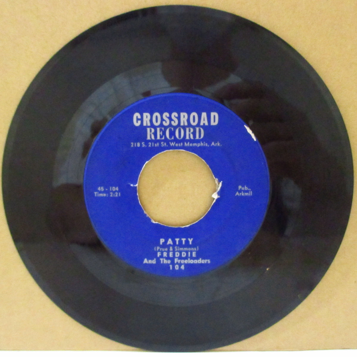FREDDIE & THE FREELOADERS (フレディ&ザ・フリーローダーズ) - Patty / Octopus Song (US '66 初回「Crossroad社」オリジナル 7インチ)唄入りサーフ・ポップ & MOD-R&B!