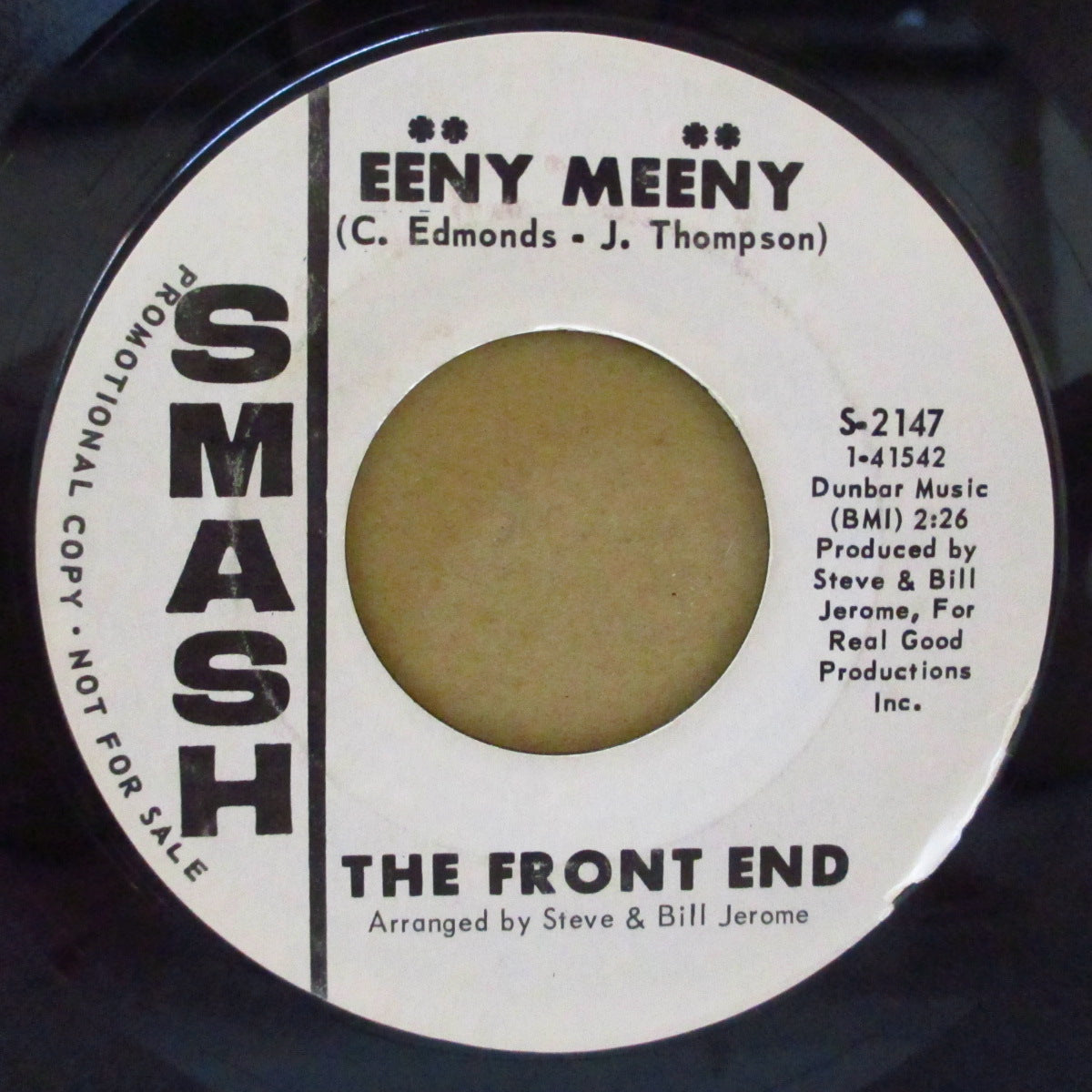 FRONT END, THE (ザ・フロント・エンド) - Eeny Meeny / You (US '67 プロモ・白ラベ 7インチ)MODポップ・ガレージ!