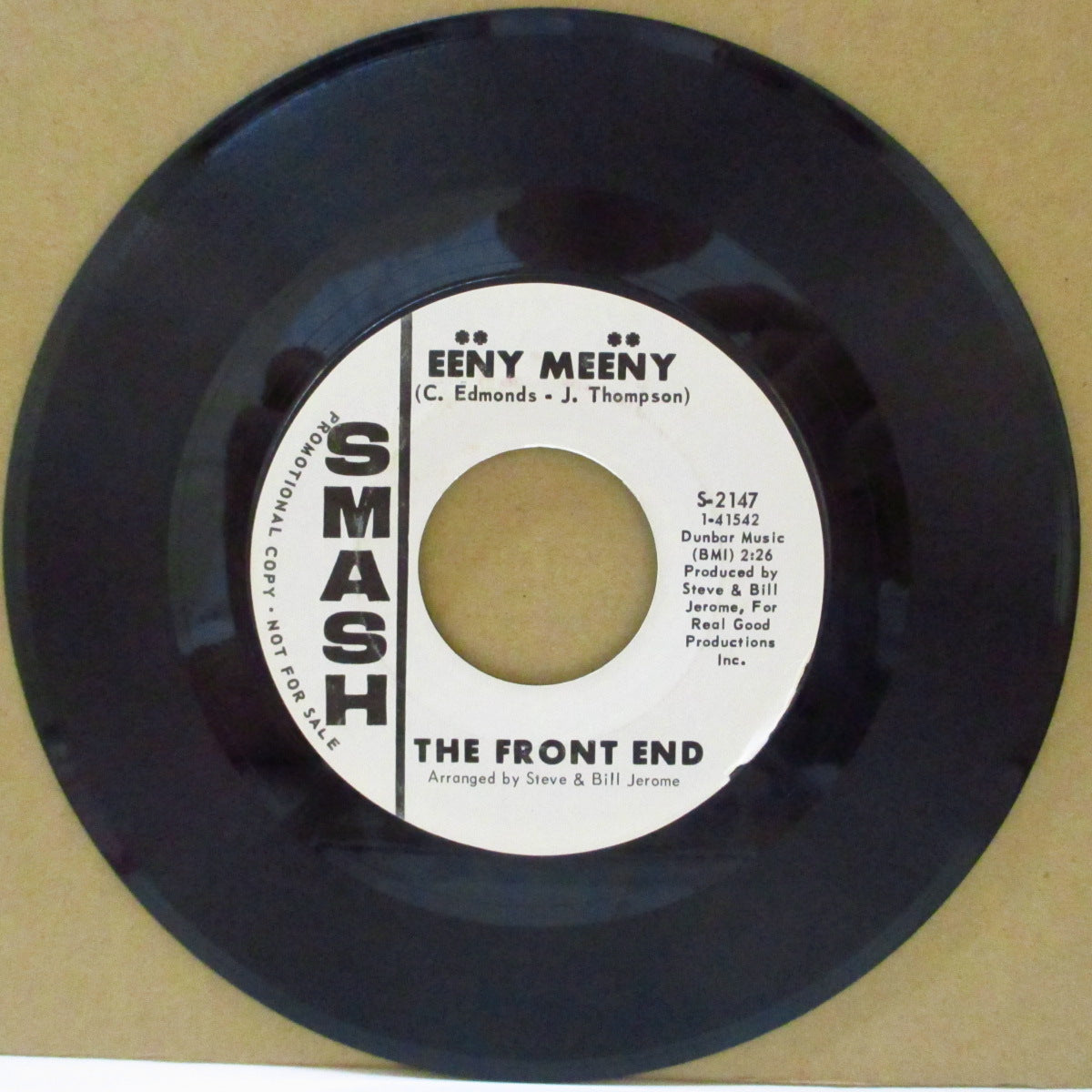 FRONT END, THE (ザ・フロント・エンド) - Eeny Meeny / You (US '67 プロモ・白ラベ 7インチ)MODポップ・ガレージ!