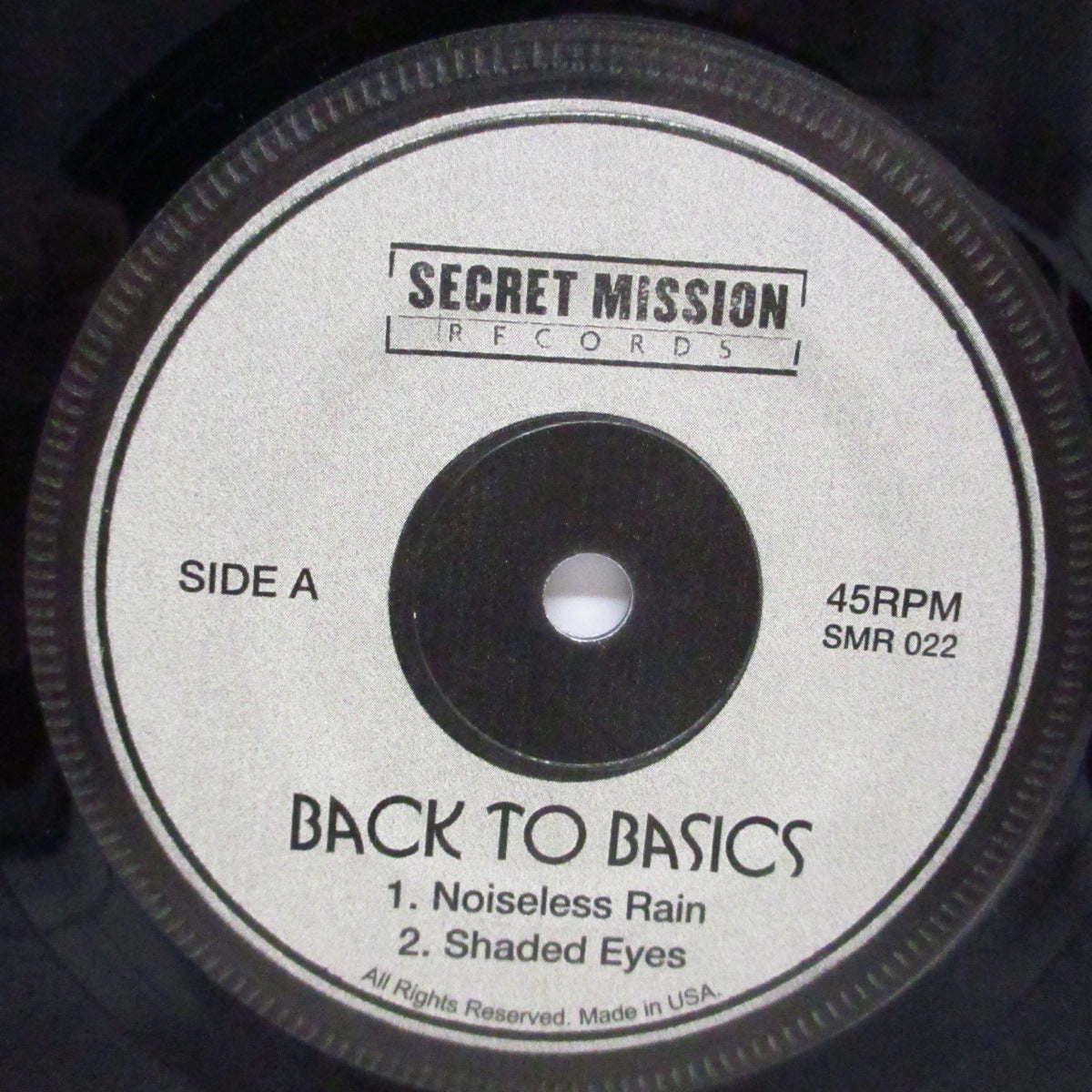 BACK TO BASICS (バック・トゥー・ベーシックス) - Shaded Eyes (US '18 オリジナル 3曲入り 7"/光沢ソフト紙二つ折りジャケ) アルバムとは別 Ver !