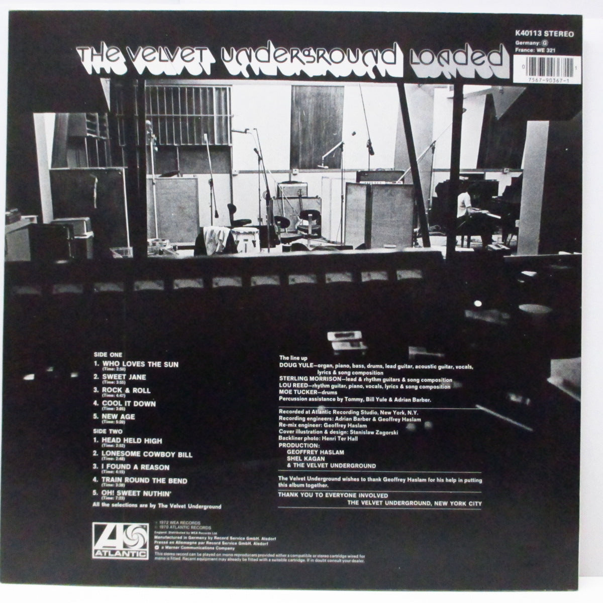 VELVET UNDERGROUND (ヴェルヴェット・アンダーグラウンド) - Loaded (EU 80's 再発「グリーン&オレンジ」ラベ LP/バーコード有ジャケ)'70年4thアルバム!